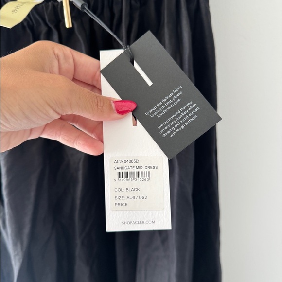 ACLER NWT Sandgate Black Midi Dress 2 - Picture 8 of 12